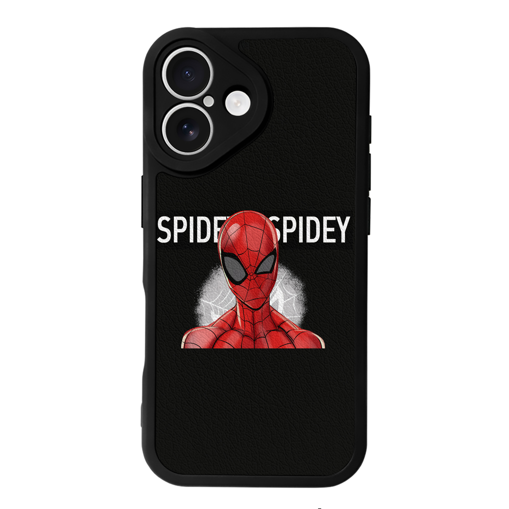 （画像用） Spider Man スパイダーマン 【iPhone 16シリーズ対応】シリコンスマホケース（レザー調） 材質：シリコン